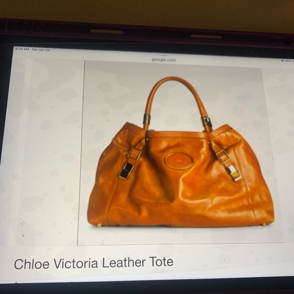 Chloe Victoria leather tote - Picture 3 of 16